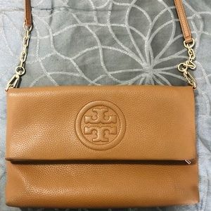 Bombe Fold-Over Clutch Bag, Tiramisu